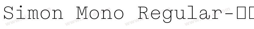 Simon Mono Regular字体转换
